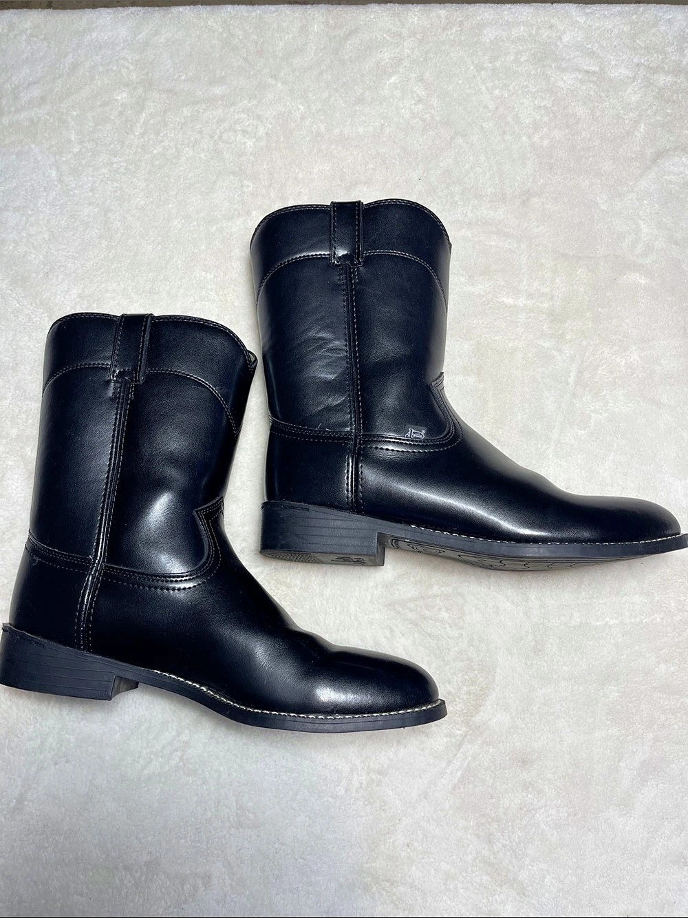 Justin Basics JB3000 Western Boots Black US 11 D